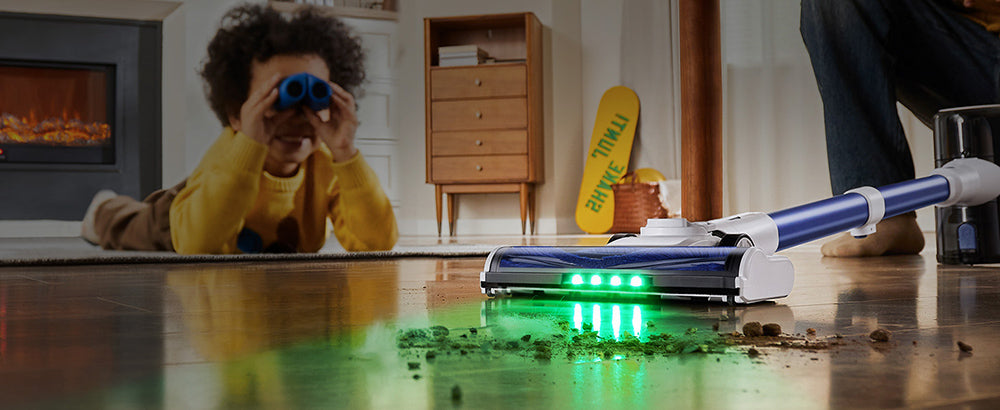 Ultenic U10 Ultra Cordless Vacuum Cleaner, 40kPa Suction, 450W Digital Motor, Self-standing, Telescopic Tube, 40min Runtime, Built-in Flashlight, 180° Swivel