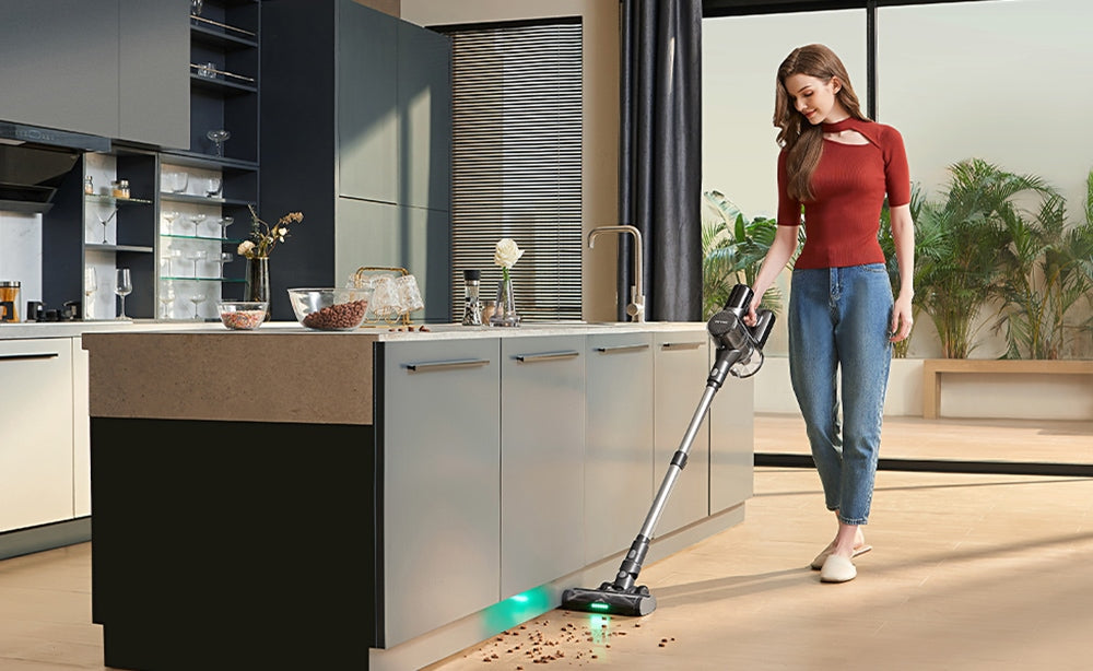 Ultenic U12 Vesla Cordless Vacuum Cleaner, 30KPa Suction, 450W Motor, 1L Dust Box, Up to 45 Mins Runtime, Removable Battery, LED Headlights