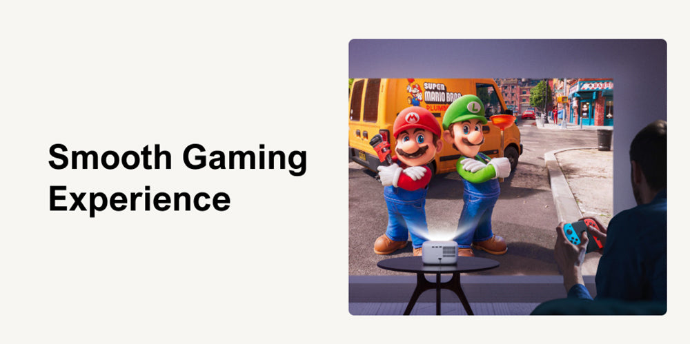 ULTIMEA Apollo P10 Portable Projector, 300 ANSI, 1080P Decoding, Native 720P, 2.4GHz/5GHz WiFi