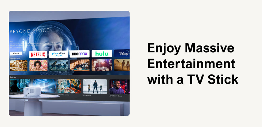 ULTIMEA Apollo P10 Portable Projector, 300 ANSI, 1080P Decoding, Native 720P, 2.4GHz/5GHz WiFi