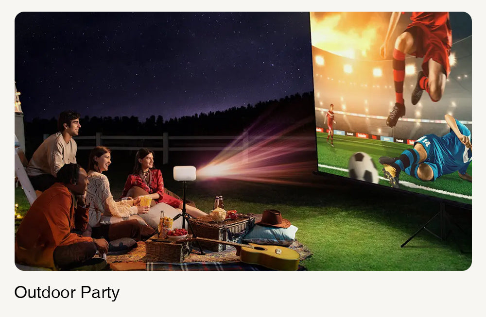 ULTIMEA Apollo P10 Portable Projector, 300 ANSI, 1080P Decoding, Native 720P, 2.4GHz/5GHz WiFi