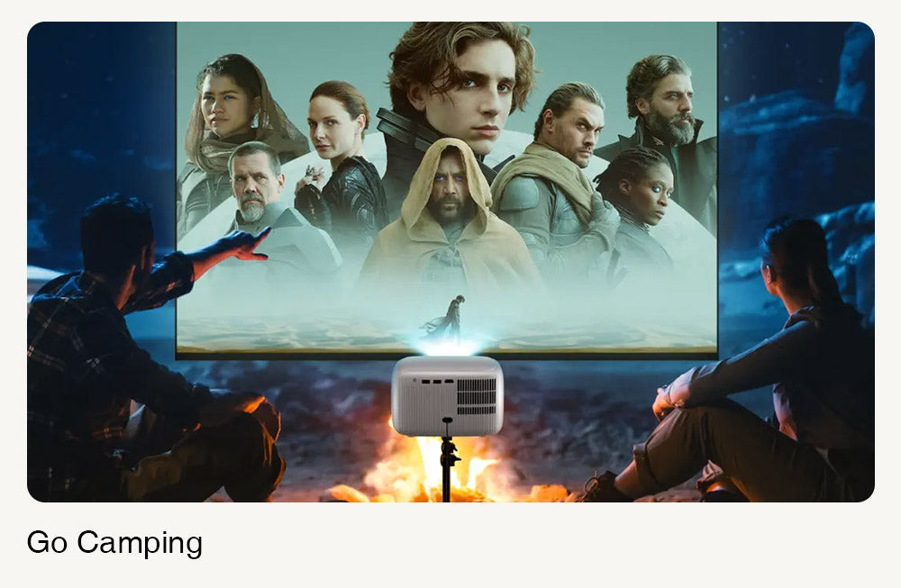 ULTIMEA Apollo P10 Portable Projector, 300 ANSI, 1080P Decoding, Native 720P, 2.4GHz/5GHz WiFi