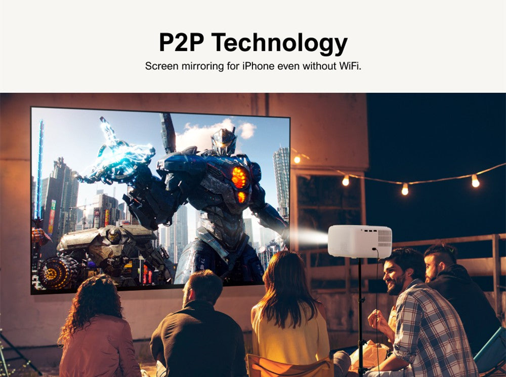 ULTIMEA Apollo P10 Portable Projector, 300 ANSI, 1080P Decoding, Native 720P, 2.4GHz/5GHz WiFi