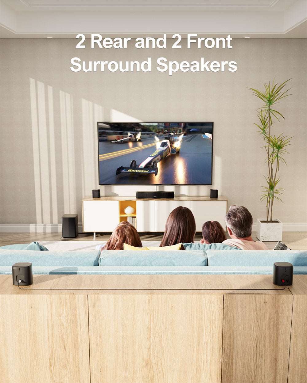 Ultimea Aura A40 Soundbar Subwoofer Speaker Kit, 7.1 Channel, App Control, 10 Bands Equalizer Settings, 121 Preset EQ Matrices, Bluetooth 5.3, 330W Peak Power