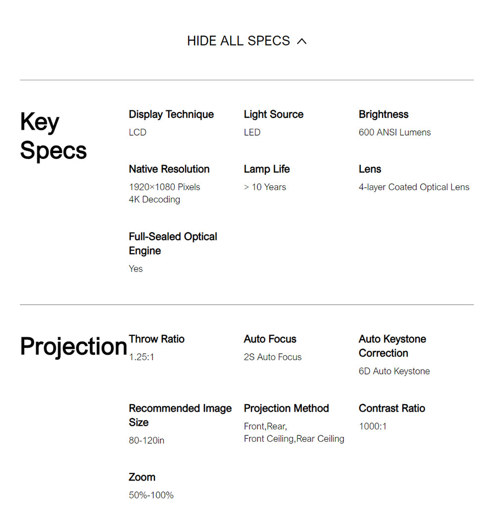 ULTIMEA Nova C40 Projector with Gimbal Stand, 600 ANSI, 4K Decoding, Native 1080P, Bluetooth 5.3, Android TV 11.0, Dolby Audio, Auto Focus & Keystone