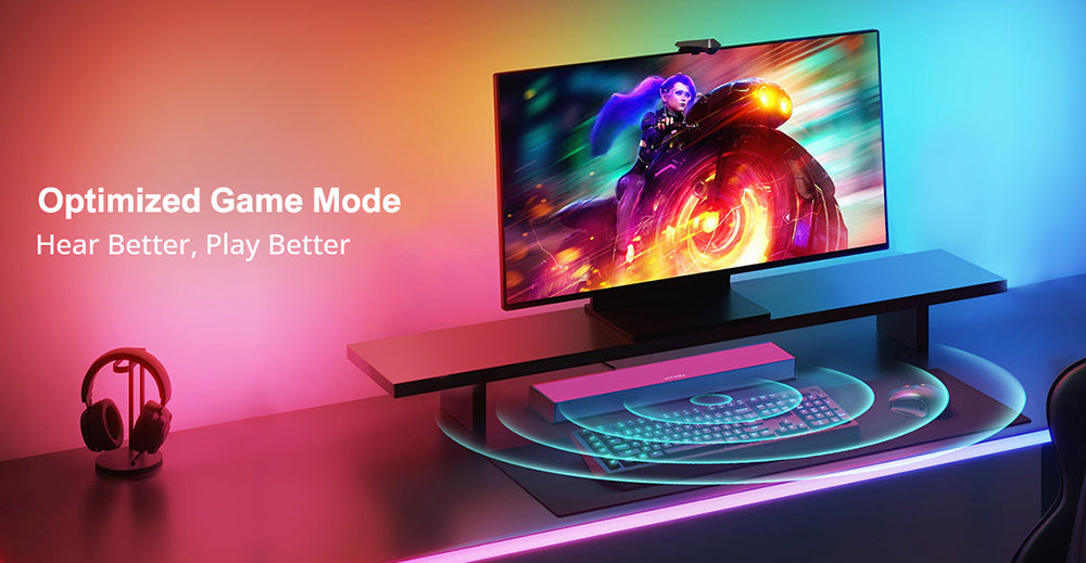 ULTIMEA Nova S40 Soundbar with Wired Subwoofer, 2.1 Channel, Remote Control, Movie/Music/Game Mode, ARC/Optical/AUX/USB/Bluetooth 5.3 Connection, for TV PC Gaming