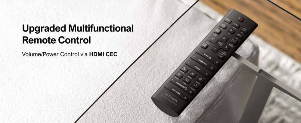 Ultimea Nova S90 7.1.4 Soundbar Subwoofer Speaker Kit, Dolby Atmos, 740W Peak Power, 4K HDR Pass-through, 6 Equalizer Modes