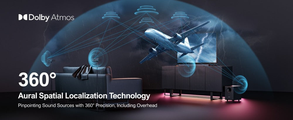 Ultimea Nova S90 7.1.4 Soundbar Subwoofer Speaker Kit, Dolby Atmos, 740W Peak Power, 4K HDR Pass-through, 6 Equalizer Modes