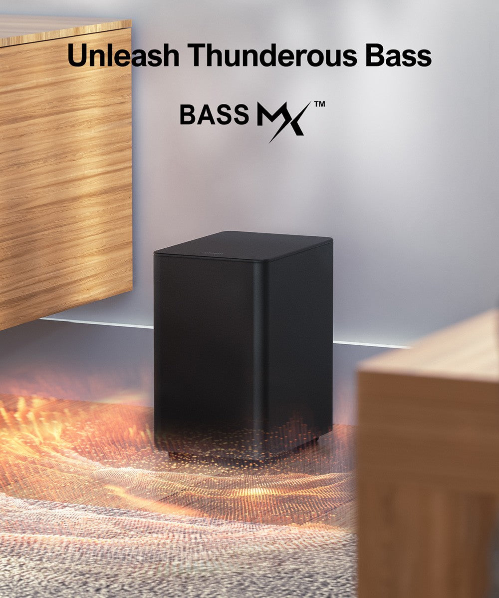 Ultimea Poseidon D50 5.1 Channel Soundbar with Subwoofer and Rear Surround Speakers, Adjustable Surround Level, 3 EQ Modes