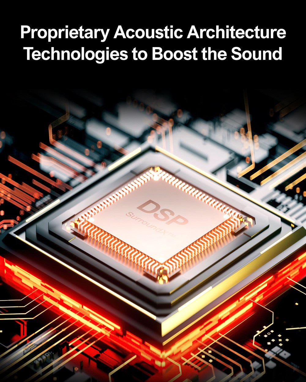 Ultimea Poseidon D50 5.1 Channel Soundbar with Subwoofer and Rear Surround Speakers, Adjustable Surround Level, 3 EQ Modes