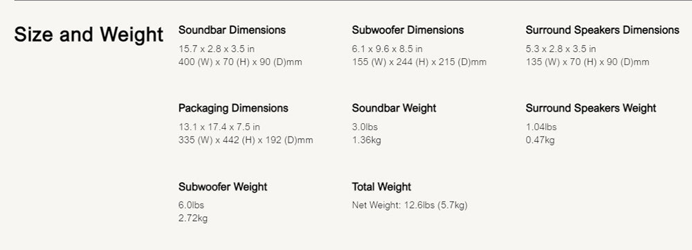 Ultimea Poseidon D60 Soundbar Subwoofer Speaker Kit, Dolby Atmos 5.1, Adjustable Surround Level, Multiple Modes