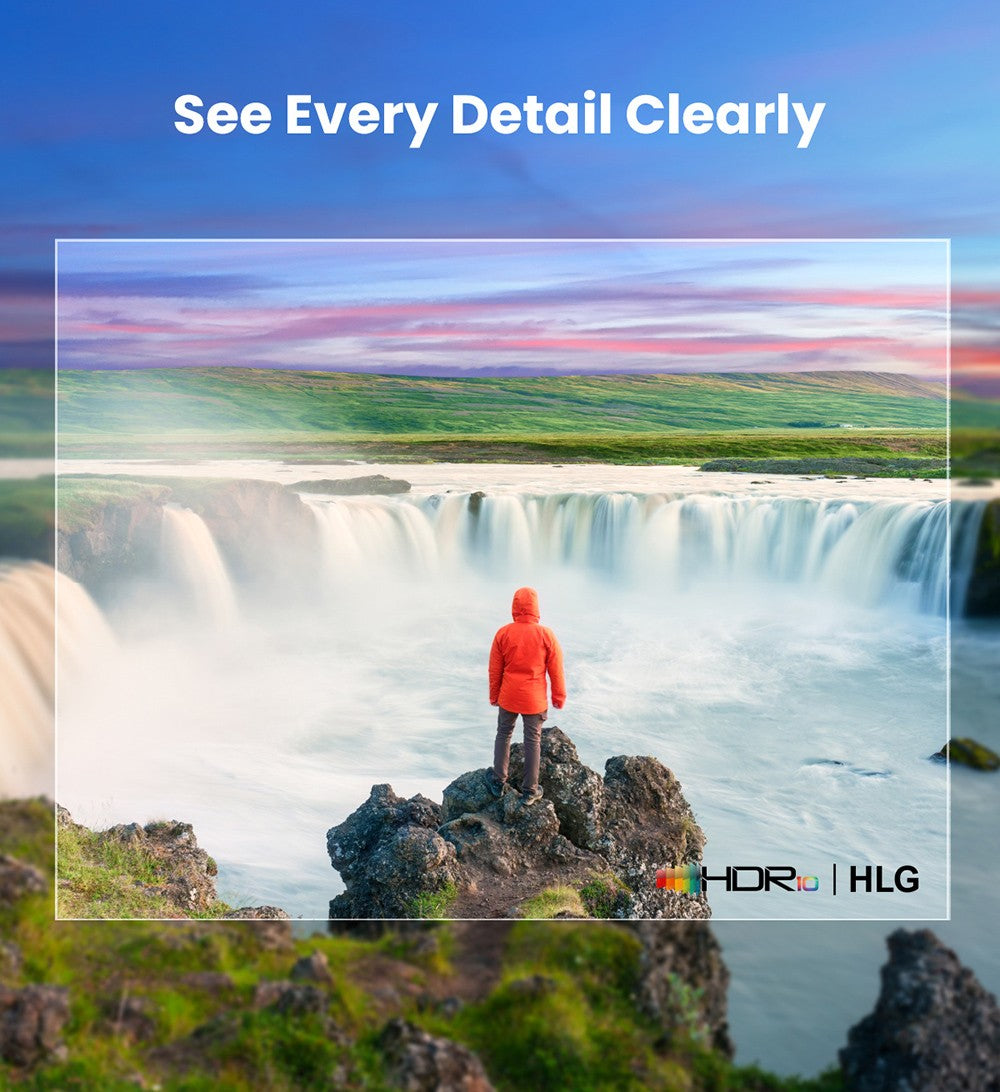 Ultimea Poseidon E40 Projector, 1000 ANSI Lumens, 4K Decoding, Native 1080P, Dolby Audio, 2 x 10W Speakers, WiFi 6, Bluetooth 5.3