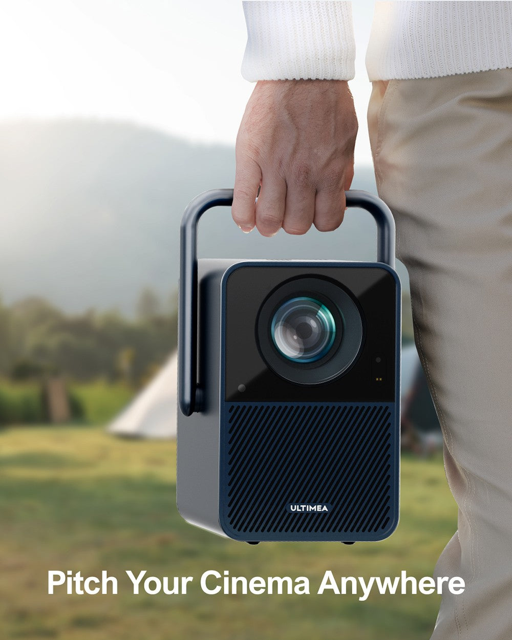 Ultimea Poseidon E40 Projector, 1000 ANSI Lumens, 4K Decoding, Native 1080P, Dolby Audio, 2 x 10W Speakers, WiFi 6, Bluetooth 5.3