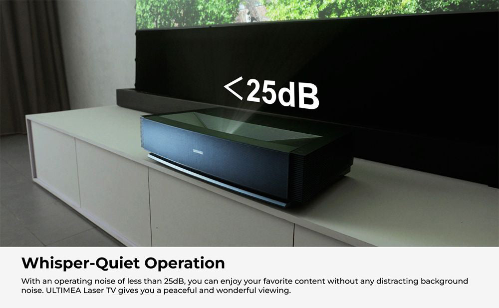 Ultimea Thor T60 Laser TV, 4000 ANSI, Dolby Atmos & Dolby Vision, 4K Native Resolution, HDR 10, 4000:1 Contrast, 8-point Calibration, Android TV 11 - EU Plug