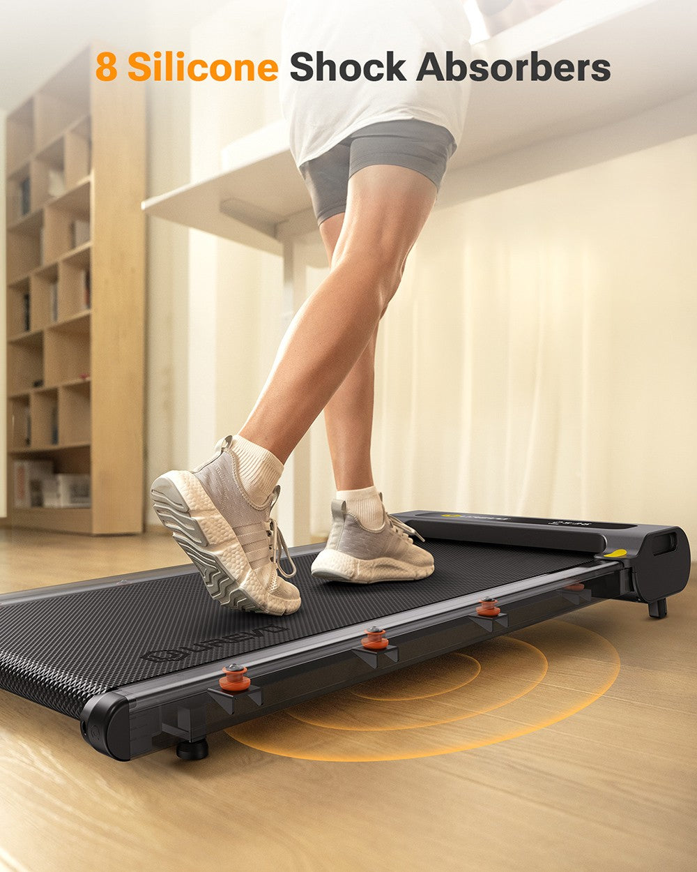 UREVO E3S Walking Treadmill with Incline, Quiet 2.25 HP Motor, LED Display, Remote Control, 0.9-6.4 kmph Speed, 265lbs/120kg Weight Capacity