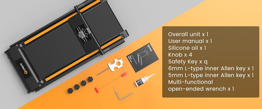 UREVO URTM006 Foldi mini Treadmill, Max Speed 1-10km/h, Walking Area 105*40cm, Max Load 100kg, 12 Built-in HIIT Programs