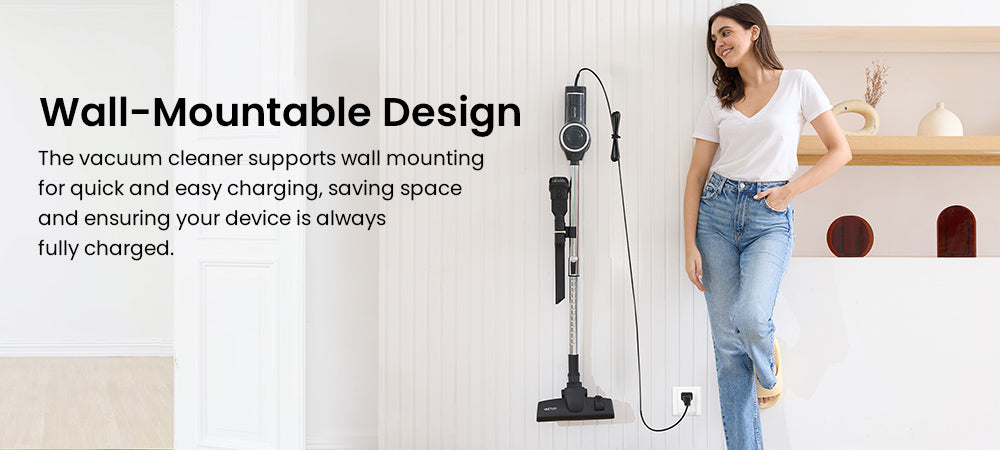 Vactidy C6 Corded Vacuum Cleaner, 18kPa Powerful Suction, 800ml Dust Box, with 7m Cable, 600W Motor, HEPA Filter, Anti-Overheating/Anti-scalding