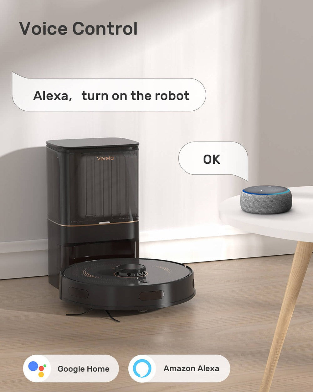 Verefa L11 Pro Robot Vacuum Cleaner, Self Emptying, 3000Pa Suction, LiDAR Navigation, 4L Dust Bag, Max 270 Mins Runtime, 70 Days Hands-Free Cleaning, App / Voice Control