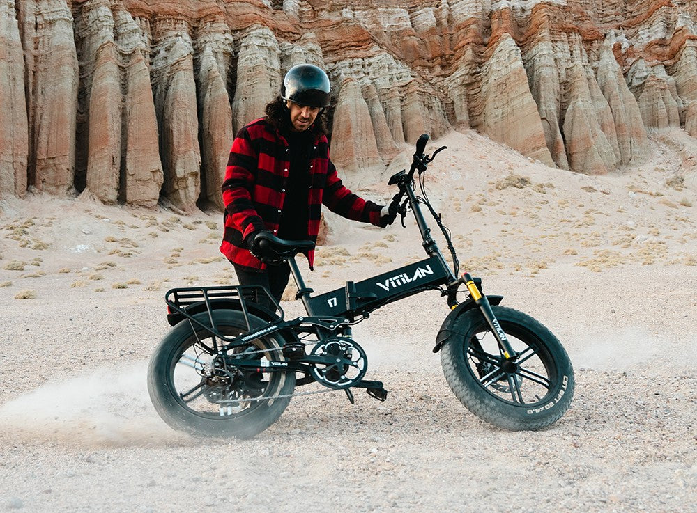 Vitilan I7 Pro 2.0 Foldable Electric Bike, 20*4.0-inch Fat Tire 750W Bafang Motor 48V 20Ah Removable Battery 28mph Max Speed 50-65miles Range Shimano 8 Speed Gear Air Suspension Front Fork Hydraulic Disc Brake LCD Display - White