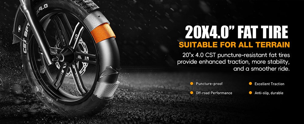 Vitilan I7 Pro 3.0 Electric Bike, 750W Motor, 48V 20Ah Battery, 20*4.0-inch Fat Tire, 45km/h Max Speed, 110km Max Range, Hydraulic Disc Brake, Hydraulic Suspension Rear Shock, Air Suspension Front Fork, Shimano 8 Speed - Black