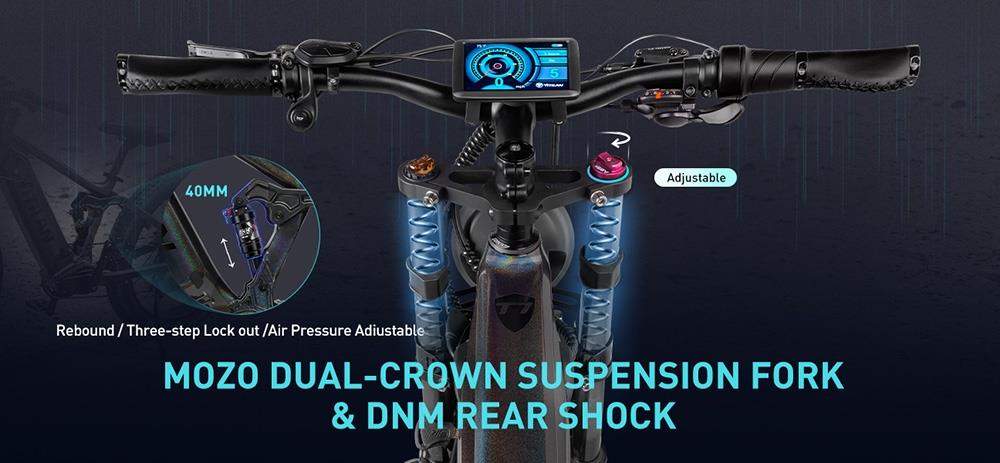 Vitilan T7 Mountain Electric Bike, 26*4.0-inch CST Fat Tires 750W Bafang Motor 48V 20Ah Battery 28mph Max Speed 80miles Max Range Backlit LCD Display Front & Rear Hydraulic Disc Brakes SHIMANO 8-Speed - Black