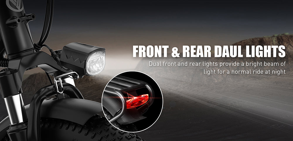 Vitilan U3 Electric Bike, 750W Motor, 48V 13AH Battery, 20*4.0-inch Tires, 45km/h Max Speed, 65km Max Range, Mechanical Disc Brake, Suspension Front Fork, Shimano 7 Speed, LCD Display - Black