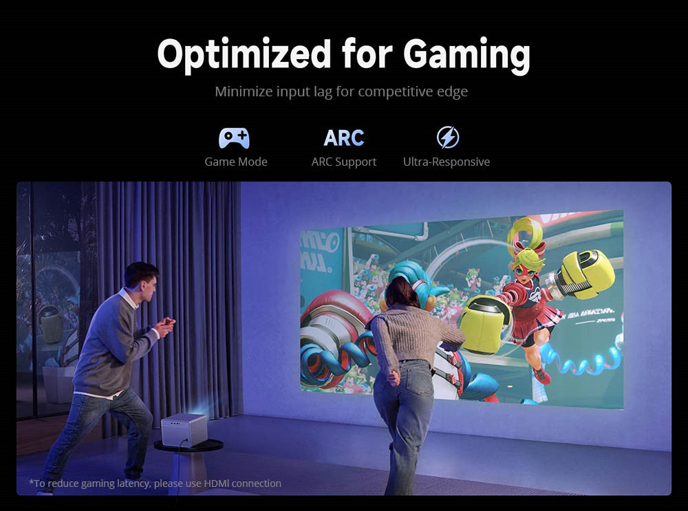 [Netflix 1080P] WANBO DaVinci 1 Pro Projector, Android 11, 600 ANSI Lumens, HDR 10, 5G WiFi Bluetooth, Auto-Focus/Auto Keystone Correction/Auto Screen Fit/Obstacle Avoidance, YouTube/Disney/Prime Video Preinstalled