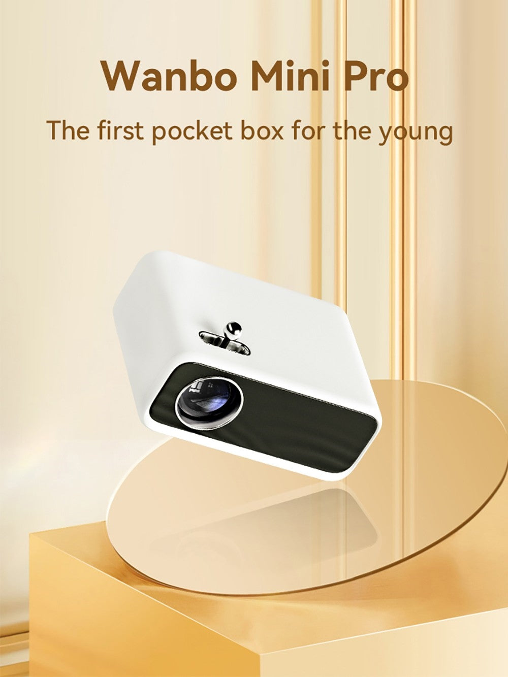 WANBO Mini Pro Projector, Android 9.0, Four-point Keystone Correction - EU Plug