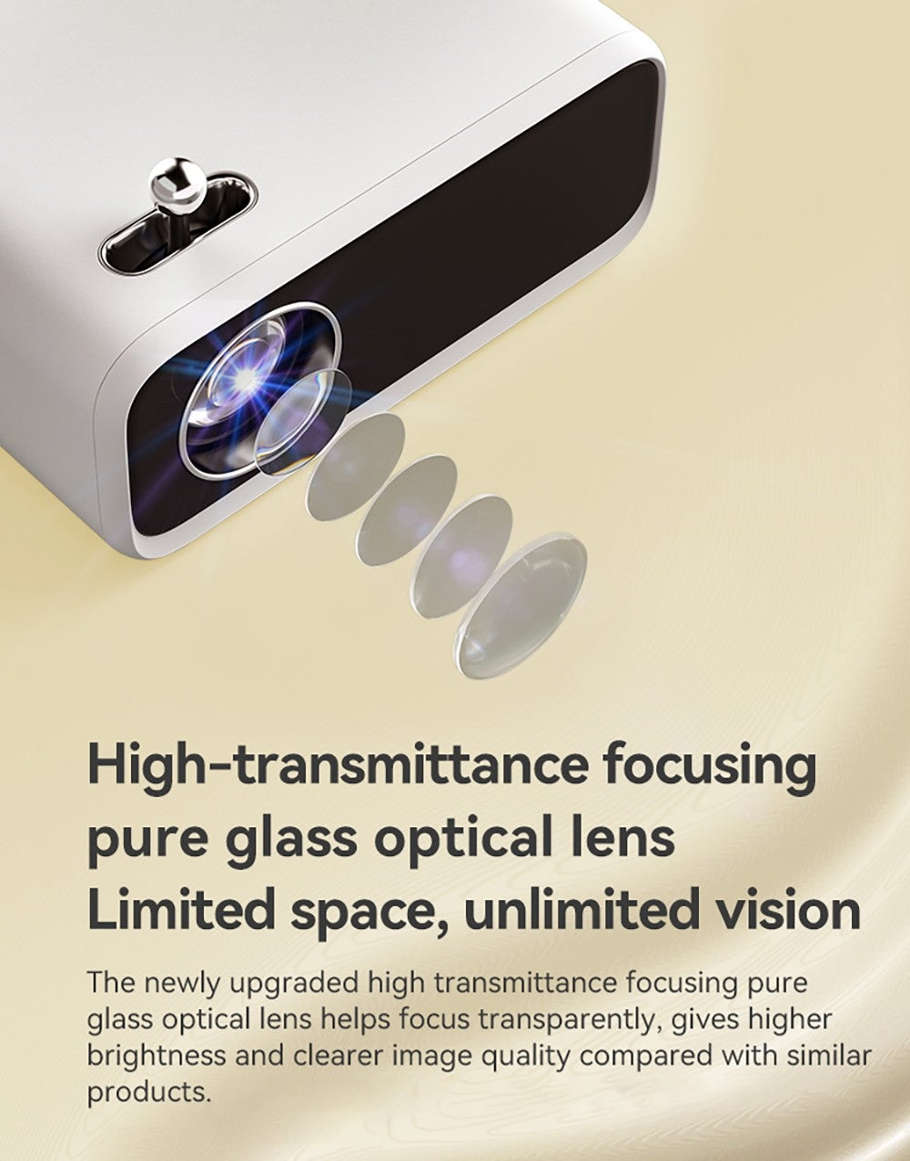 WANBO Mini Pro Projector, Android 9.0, Four-point Keystone Correction - EU Plug