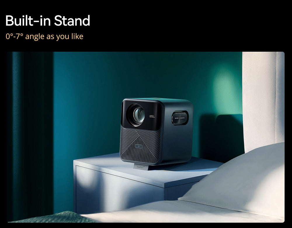 Wanbo Mozart 1 Pro LCD Projector, 900 ANSI, Native 1080P, Android TV 11, Auto Focus, Object Avoidance - EU Plug