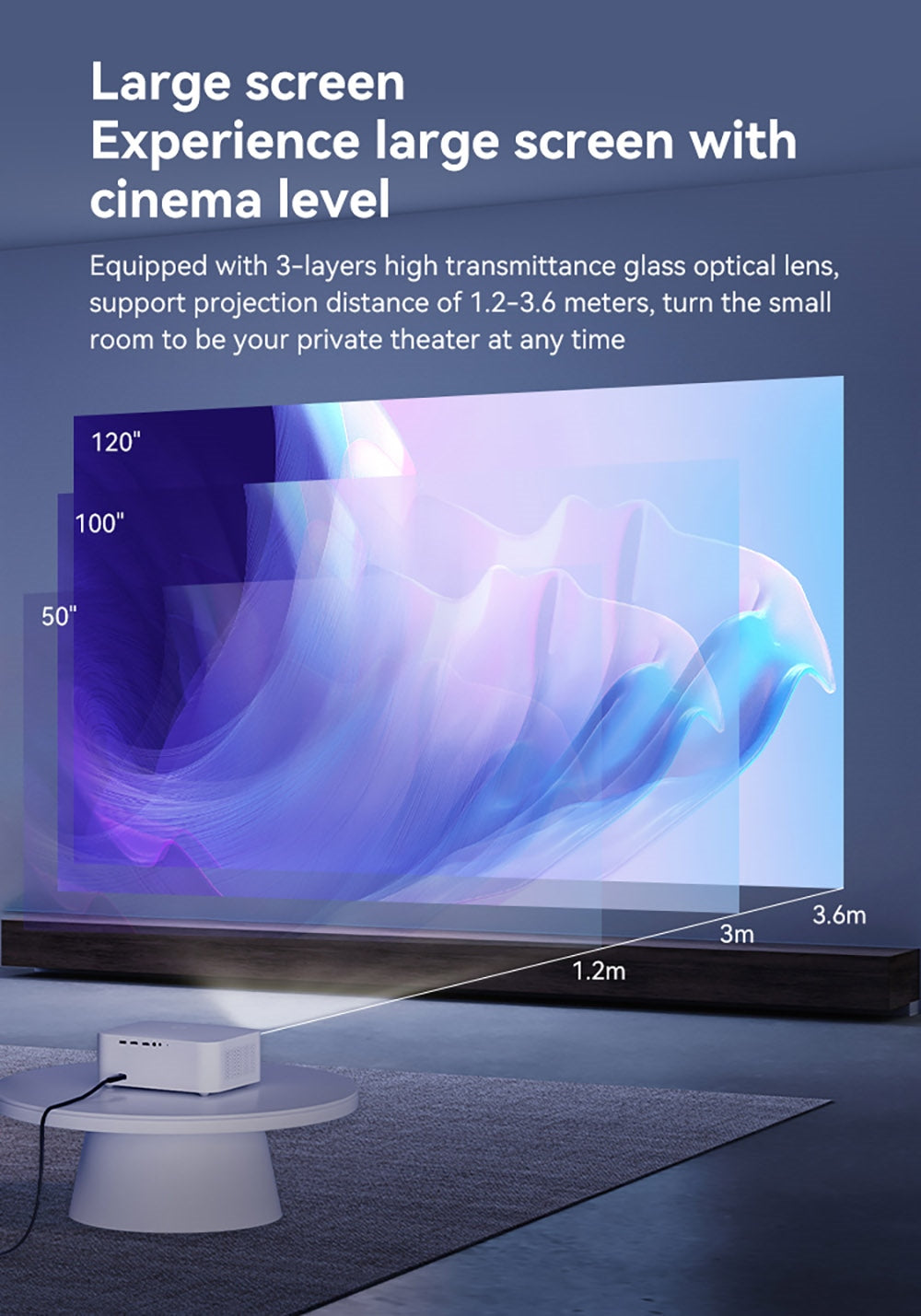 WANBO X2 Max Projector, 1080P, Android 9.0, Dual-Band Wifi 6, Bluetooth 5.0, Auto-Focus, Four Directional Keystone Corre