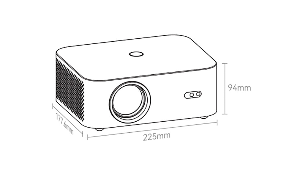 WANBO X2 Max Projector, 1080P, Android 9.0, Dual-Band Wifi 6, Bluetooth 5.0, Auto-Focus, Four Directional Keystone Corre