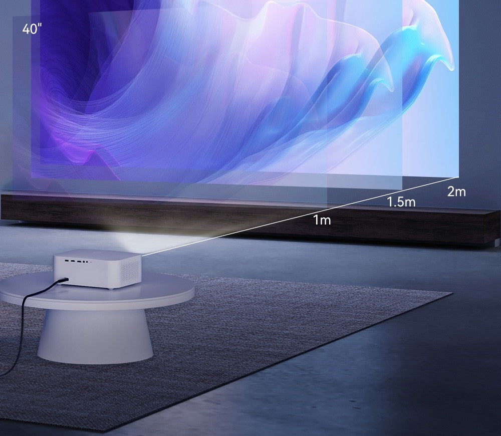 WANBO X2 Pro Projector, Dual-Band Wifi 6, Bluetooth 5.0, Android 9.0 - EU Plug
