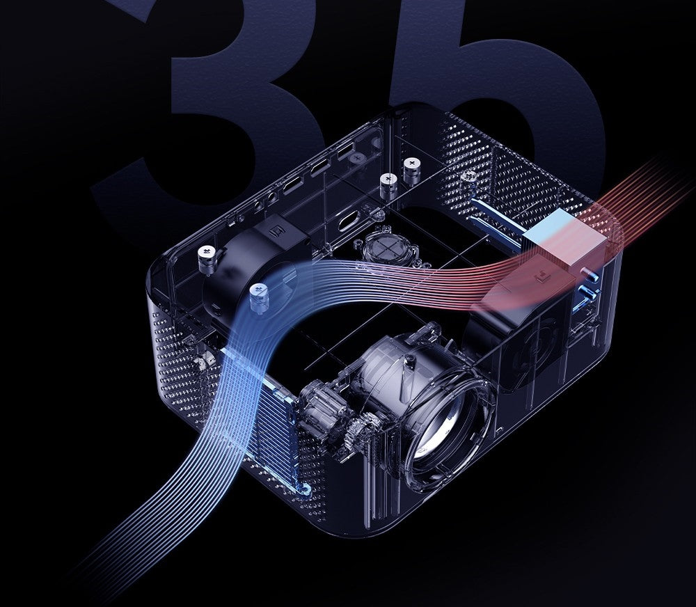 WANBO X2 Pro Projector, Dual-Band Wifi 6, Bluetooth 5.0, Android 9.0 - EU Plug