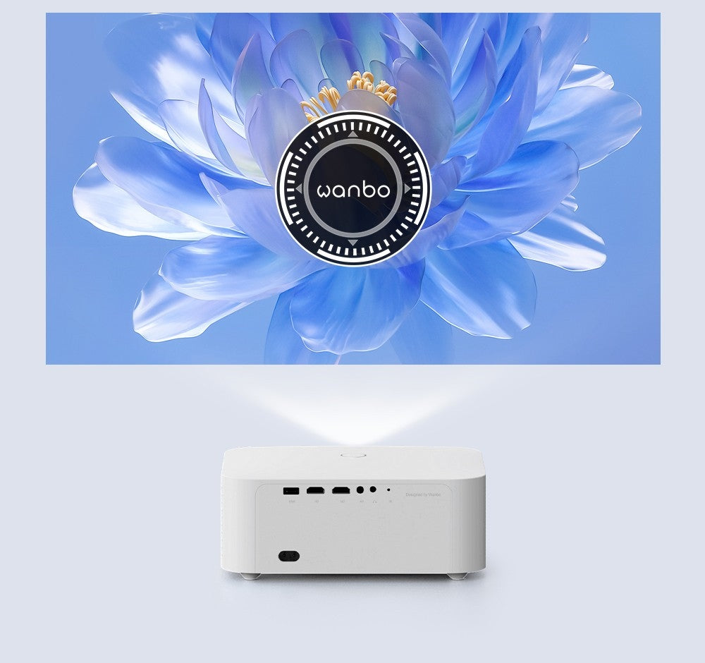 WANBO X2 Pro Projector, Dual-Band Wifi 6, Bluetooth 5.0, Android 9.0 - EU Plug