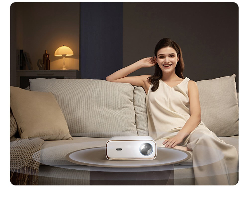 Wanbo X5 1100 ANSI Lumens LCD Projector, Native 1080P, 4K Decoding, HDR10, Android 9.0, Auto Focus & Auto-keystone Correction, Dual-band WiFi 6, Bluetooth 5.0, Apple Airplay, Android / Windows Projection