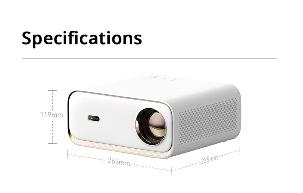 Wanbo X5 Projector, 1100 ANSI Lumens, Native1080P, Auto-keystone Correction, Dual-band WiFi 6, 1GB/16GB, Bluetooth 5.0