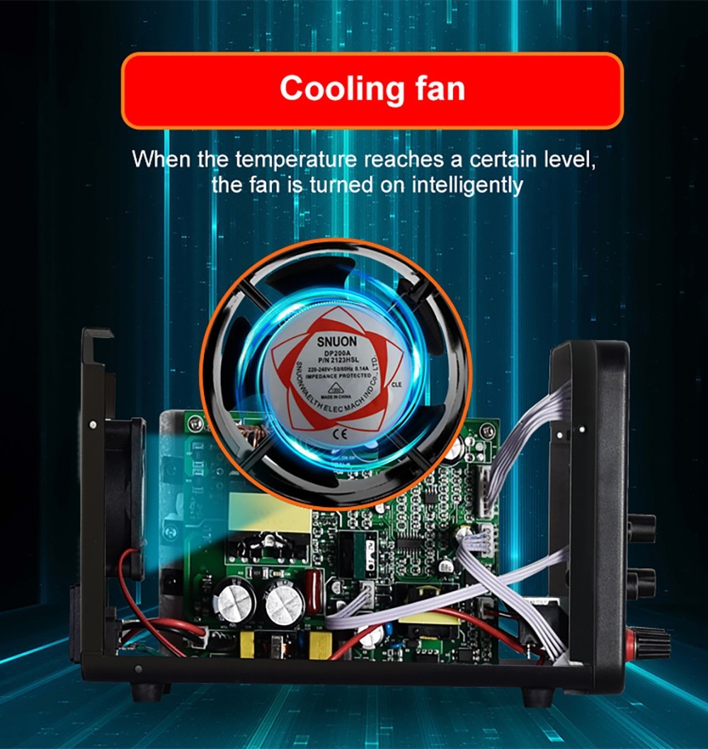 Wanptek APS305H Programmable Regulated DC Power Supply, 30V 5A, Storage Memory Function, Encoder Adjustment, USB Fast Charge, 4-Digit Display, Low Ripple, Cooling Fan Black - EU Plug