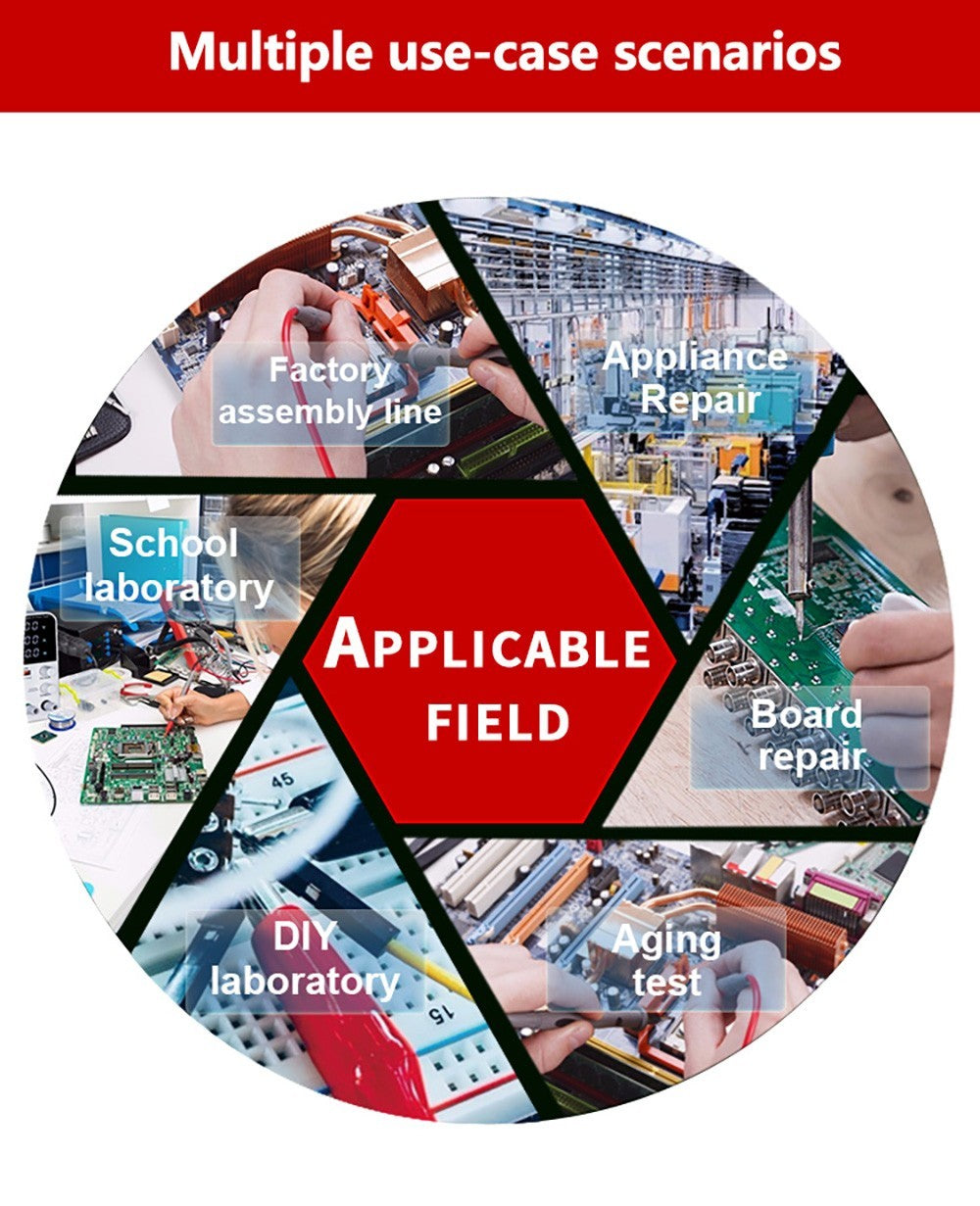 WANPTEK APS605H Programmable Regulated DC Power Supply, 60V 5A, Storage Memory Function, Encoder Adjustment, USB Fast Charge, 4-Digit Display, Low Ripple, Cooling Fan - EU Plug