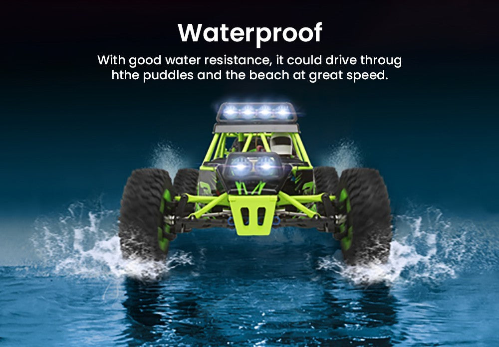 Wltoys 12427 1/12 Full Scale RC Car Off-road 540 Brushed Motor 50km/h Max Speed - 2 Batteries