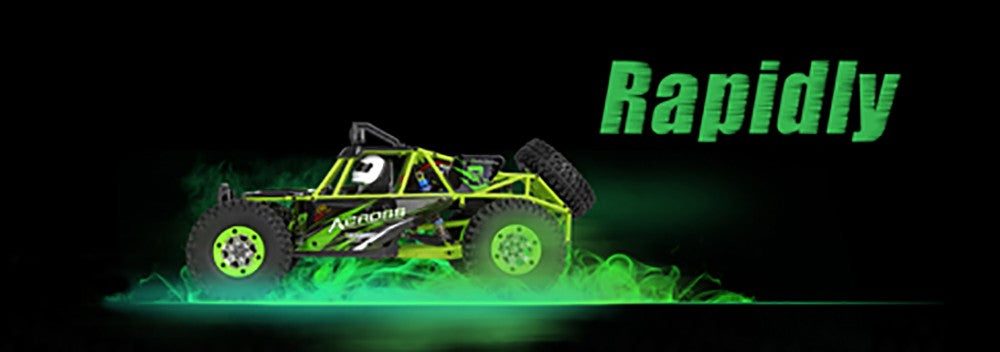 Wltoys 12427 1/12 Full Scale RC Car Off-road 540 Brushed Motor 50km/h Max Speed - 2 Batteries