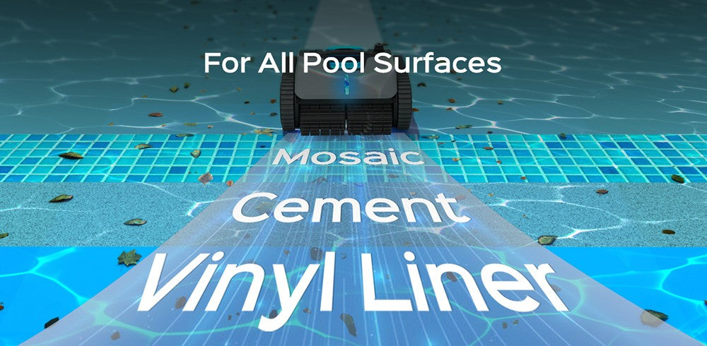 WYBOT C1 MAX Cordless Pool Robot Vacuum with APP, 180-240min Runtime, 3 Cleaning Modes, Wall Climbing, 65W Suction Power, Up to 2152sq.ft Area, Gray