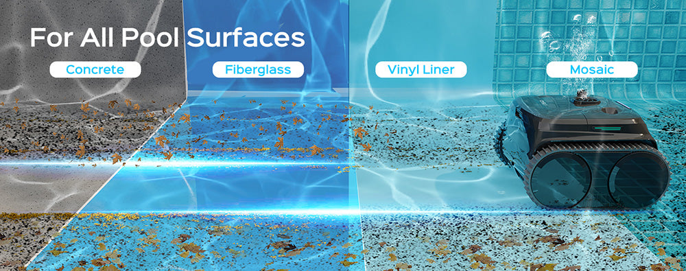 WYBOT C2 Cordless Pool Robot Vacuum, Wall and Waterline Cleaning, Dual Cleaning Filtration, for Inground Pools Up to 2512Sq.ft, Black Green