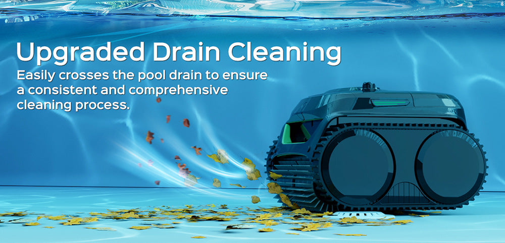 WYBOT C2 Cordless Pool Robot Vacuum, Wall and Waterline Cleaning, Dual Cleaning Filtration, for Inground Pools Up to 2512Sq.ft, Black Green