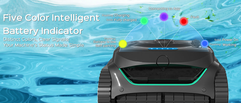 WYBOT C2 Cordless Pool Robot Vacuum, Wall and Waterline Cleaning, Dual Cleaning Filtration, for Inground Pools Up to 2512Sq.ft, Black Green
