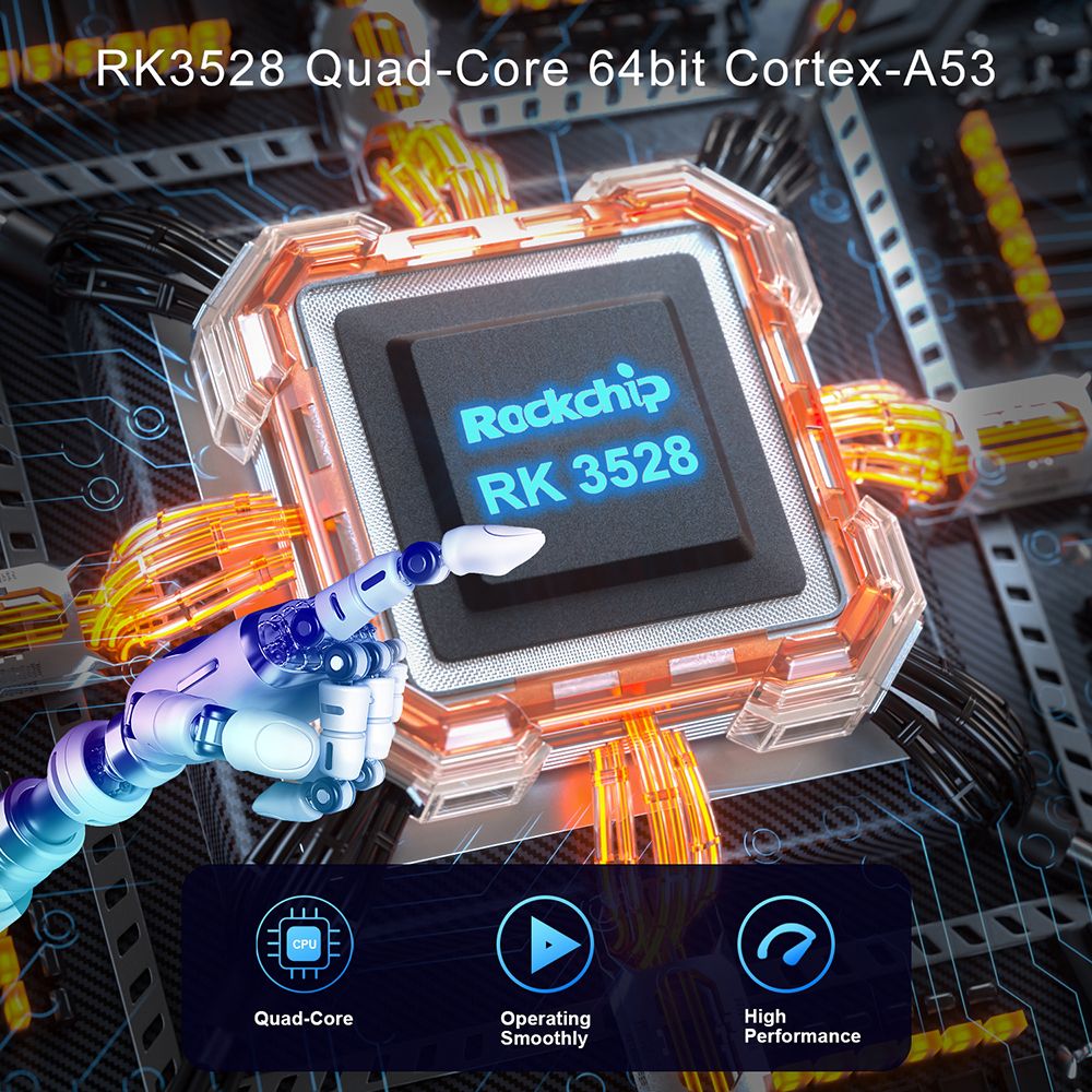X88 Pro 13 Android 13 TV Box, RK3528 Quad-core, 2GB RAM 16GB ROM, Support 8K Video Decoding, Bluetooth 5.0, WiFi 6, 1*USB3.0, 1*USB2.0, 1*HDMI, 1*RJ451, 1*Micro SD Card