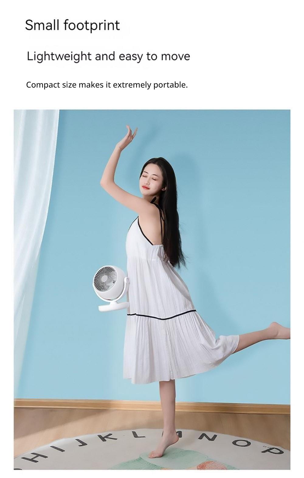 Xiaoda Feiyue C06 Desktop Portable Air Circulation Fan, 3 Gears Wind, Timing Function, Shaking Head Up and Down - Plug-in Version