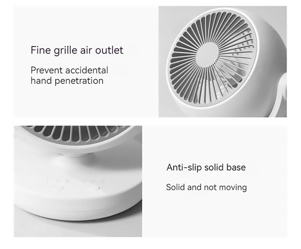 Xiaoda Feiyue C06 Desktop Portable Air Circulation Fan, 3 Gears Wind, Timing Function, Shaking Head Up and Down - Plug-in Version