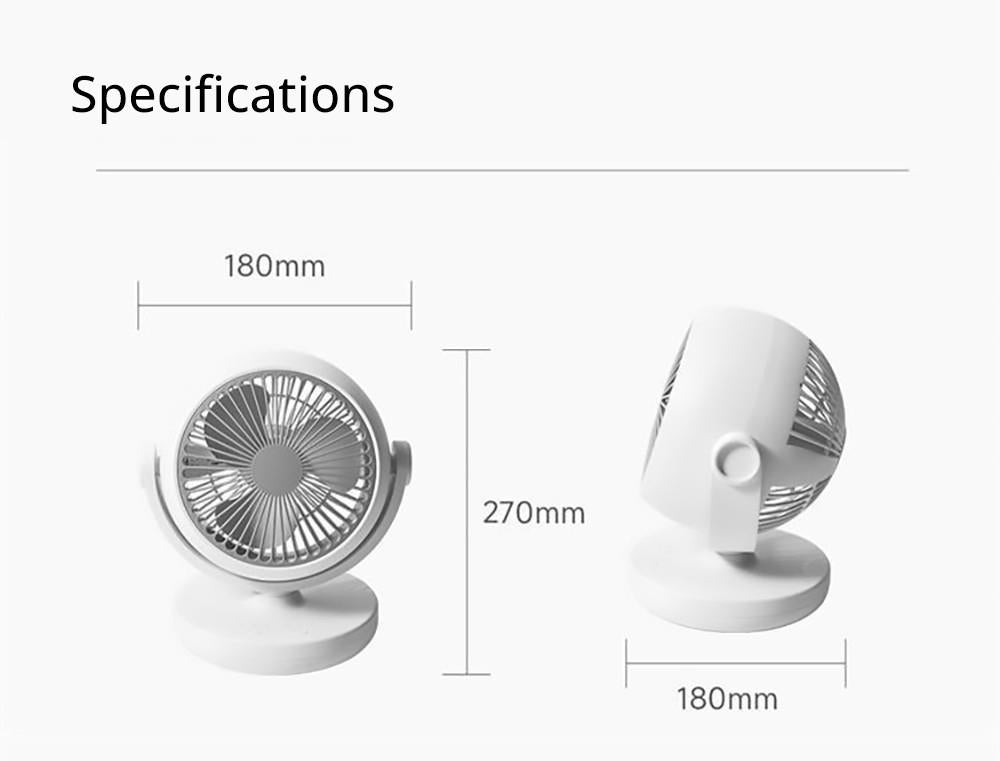 Xiaoda Feiyue C06 Desktop Portable Air Circulation Fan, 3 Gears Wind, Timing Function, Shaking Head Up and Down - Plug-in Version