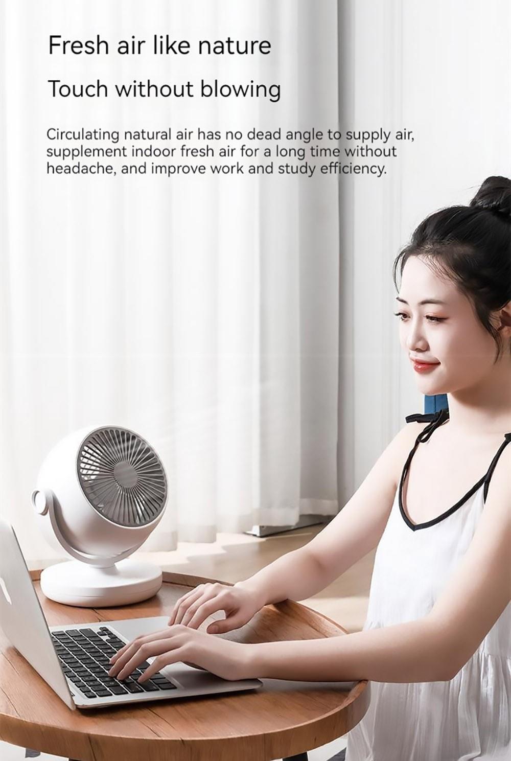 Xiaoda Feiyue C06 Desktop Portable Air Circulation Fan, 3 Gears Wind, Timing Function, Shaking Head Up and Down - Plug-in Version